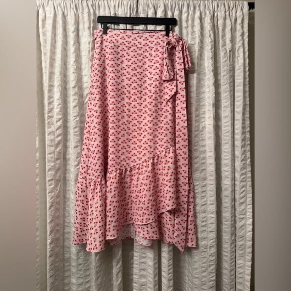 Hill House Home Pink Posy 2pc Set: Millie Top + Mirabel Wrap Skirt Floral Ruffle - Picture 12 of 12